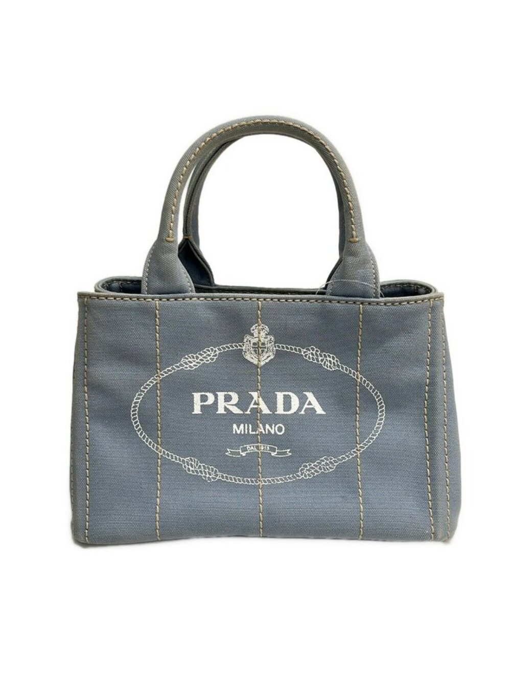 Prada Tote Bag Canapa Light Blue